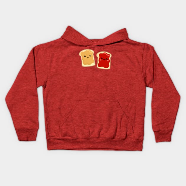 pbj (strawberry) Kids Hoodie by mystudiocreate